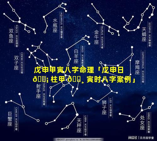 戊申甲寅八字命理「戊申日 🐡 柱甲 🕸 寅时八字案例」